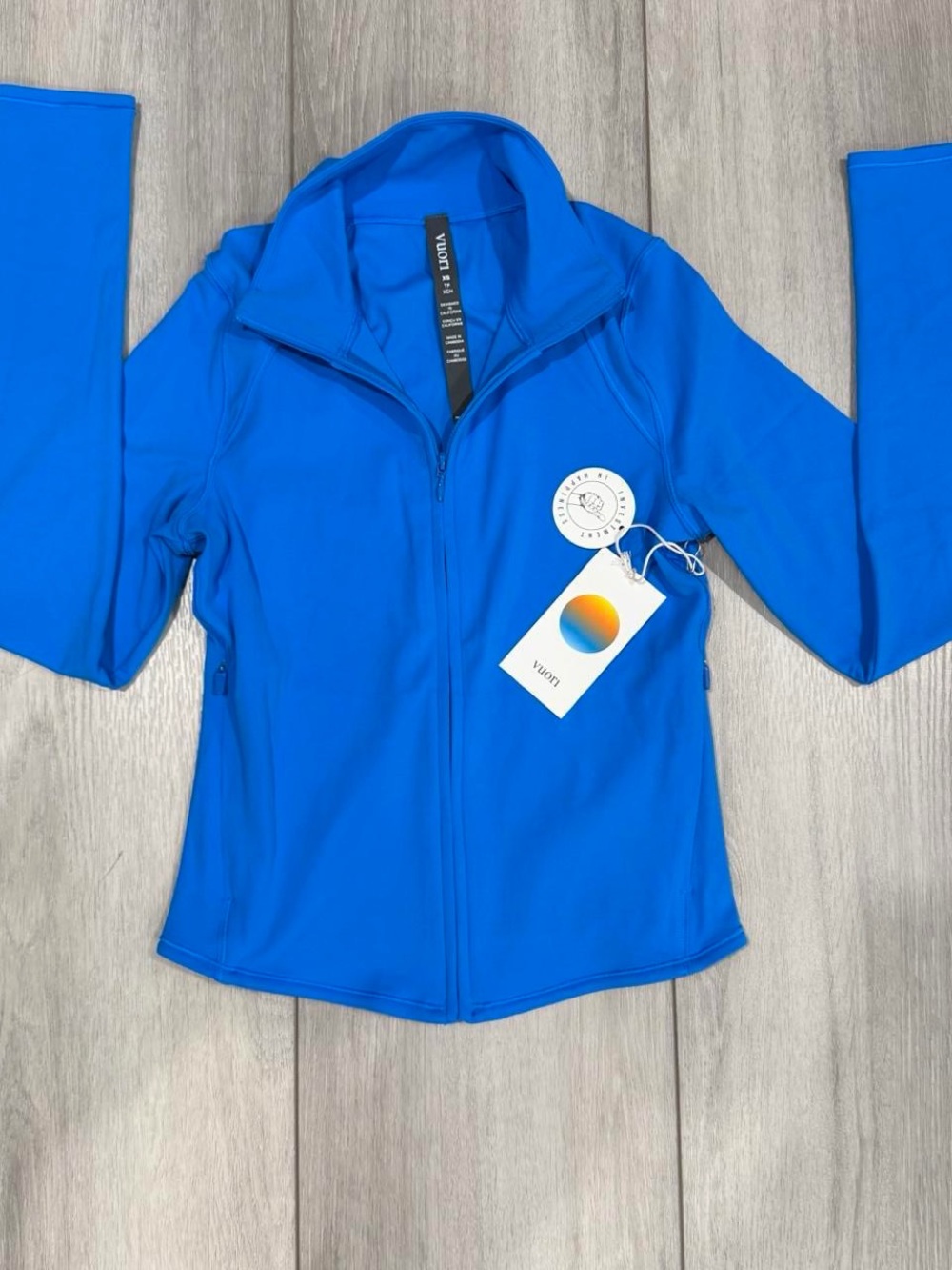Vuori Women’s AllTheFeels Full Zip Jacket in Regatta Blue — Size Small